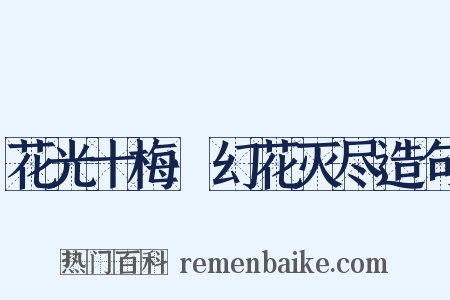 花光十梅·幻花灭尽造句是什么意思的图片